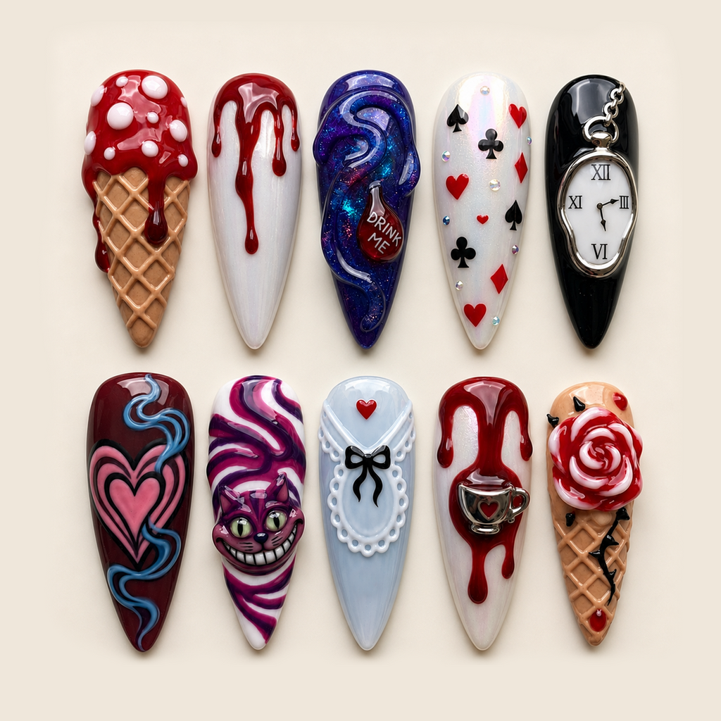 Spooky Alice Storybook Nail Set