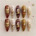 Mystical Harvest Bone Mask Press On Nails