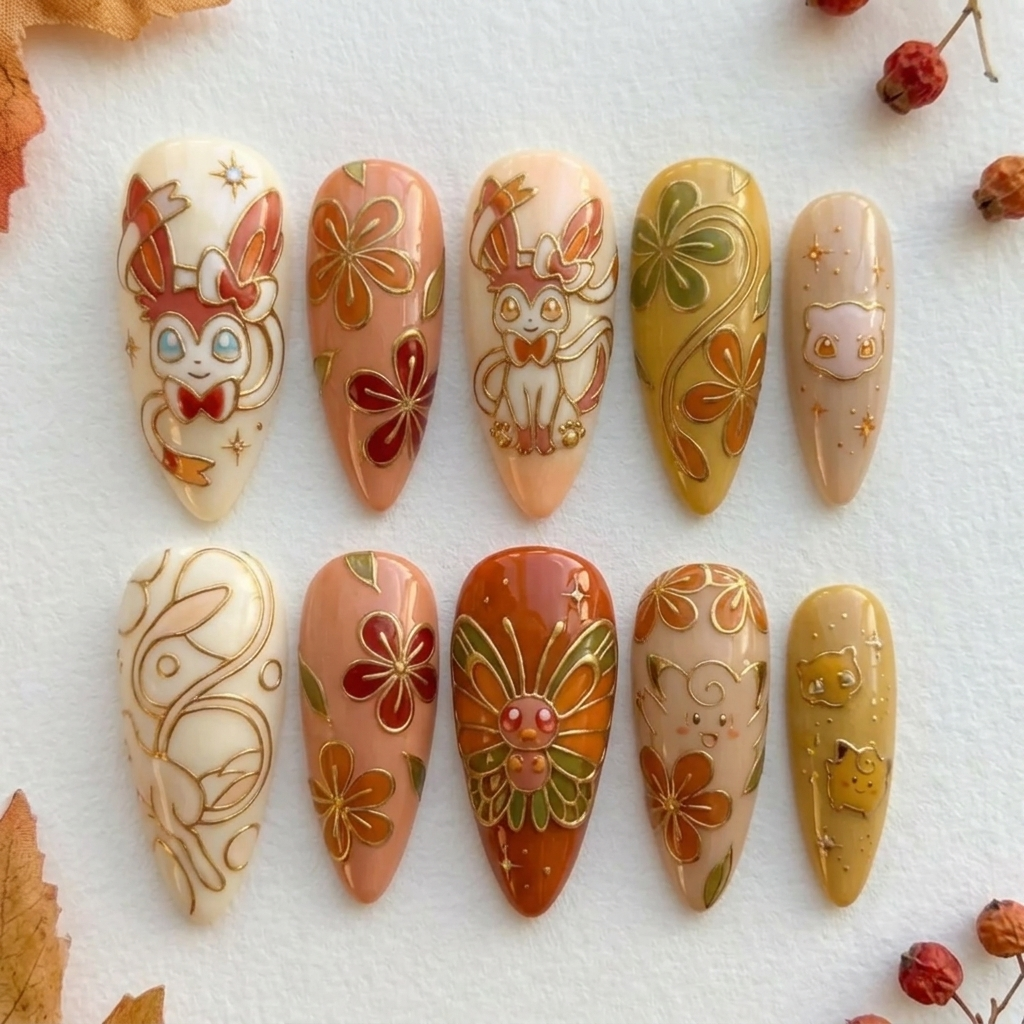 Autumn Slyvoen Floral Nail Set