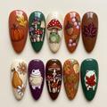 Autumn Mushroom Hollow Press On Nails