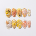 Pastel Lemon Coastal Bloom Nails
