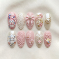 Bowtie Snowy Nail Art