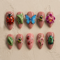 Handmade Bug Forest Press On Nails