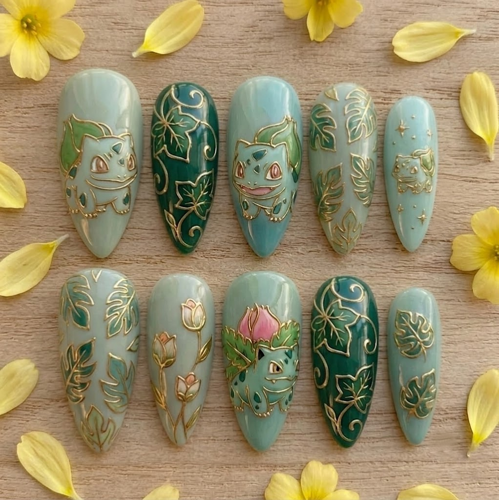 Little Leaf Bud Press On Nail