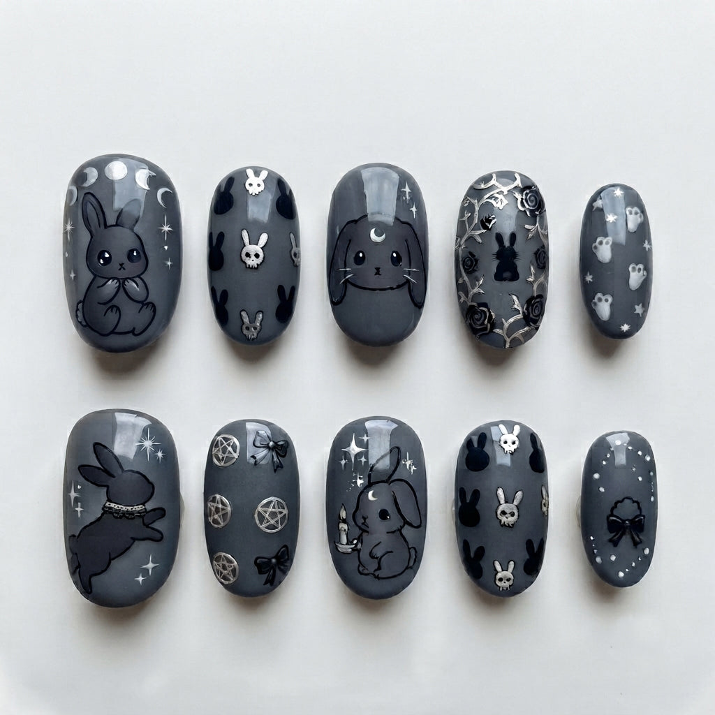 Dark Bunny Magic Nail Set