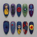 Midnight Button Magic Press On Nails