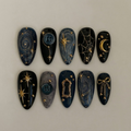 Moonlit Button Dreams Press On Nail