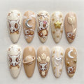 Dreamy Bone Spirit Celestial Nails