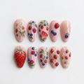 Strawberry Blueberry Summer Nails