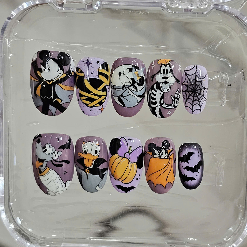 Glow In The Dark Cartoon Nail Set