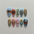 Boho Celestial Dragonfly Nails