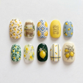 Lemon Garden Press On Nails