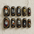Halloween Haunted Portrait Ghost Nails