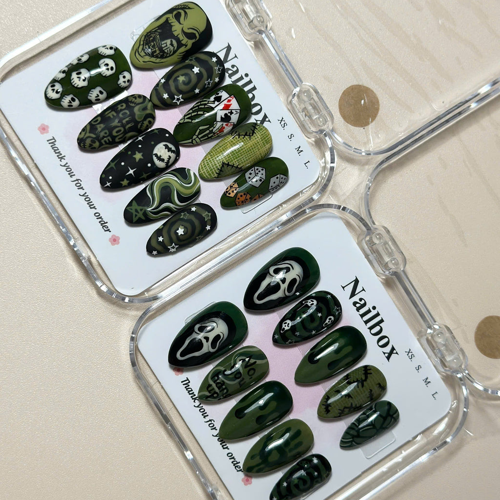 Dark Witchy Horror Halloween Press On Nails