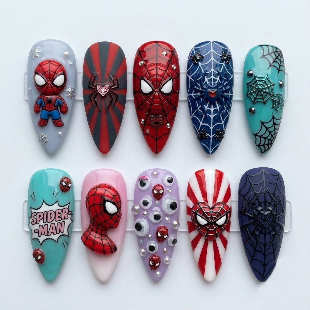 Spider Hero Press On Nails