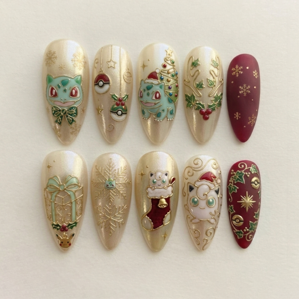 Bulba Merry Little Christmas Nail Art