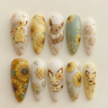 Golden Meadow Friends Press On Nails