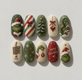 Cozy Grinchmas Christmas Nails