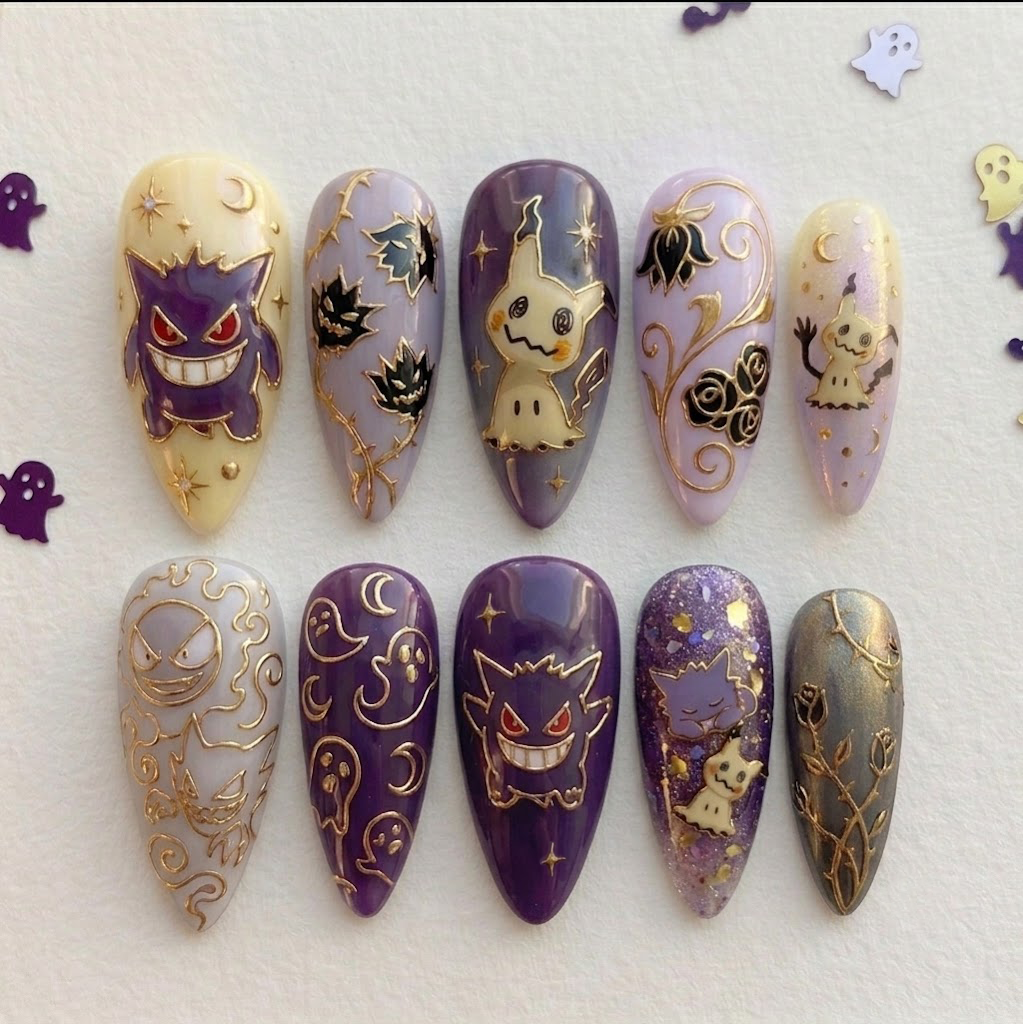 Mikyugengar Ghost Friends Press On Nails