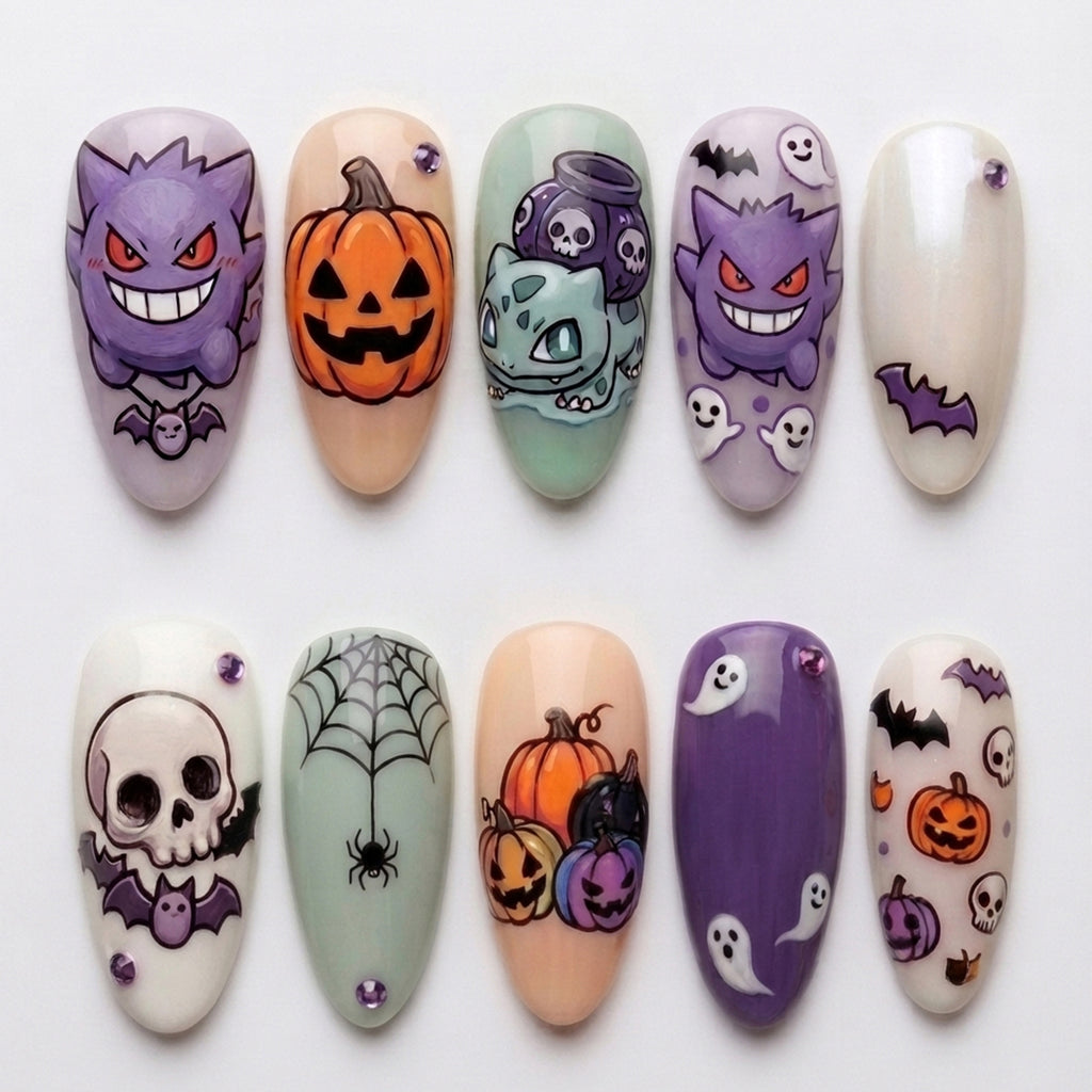 Mystic Monster Halloween Press On Nails