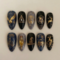 Midnight Spells and Golden Relics Nail Set