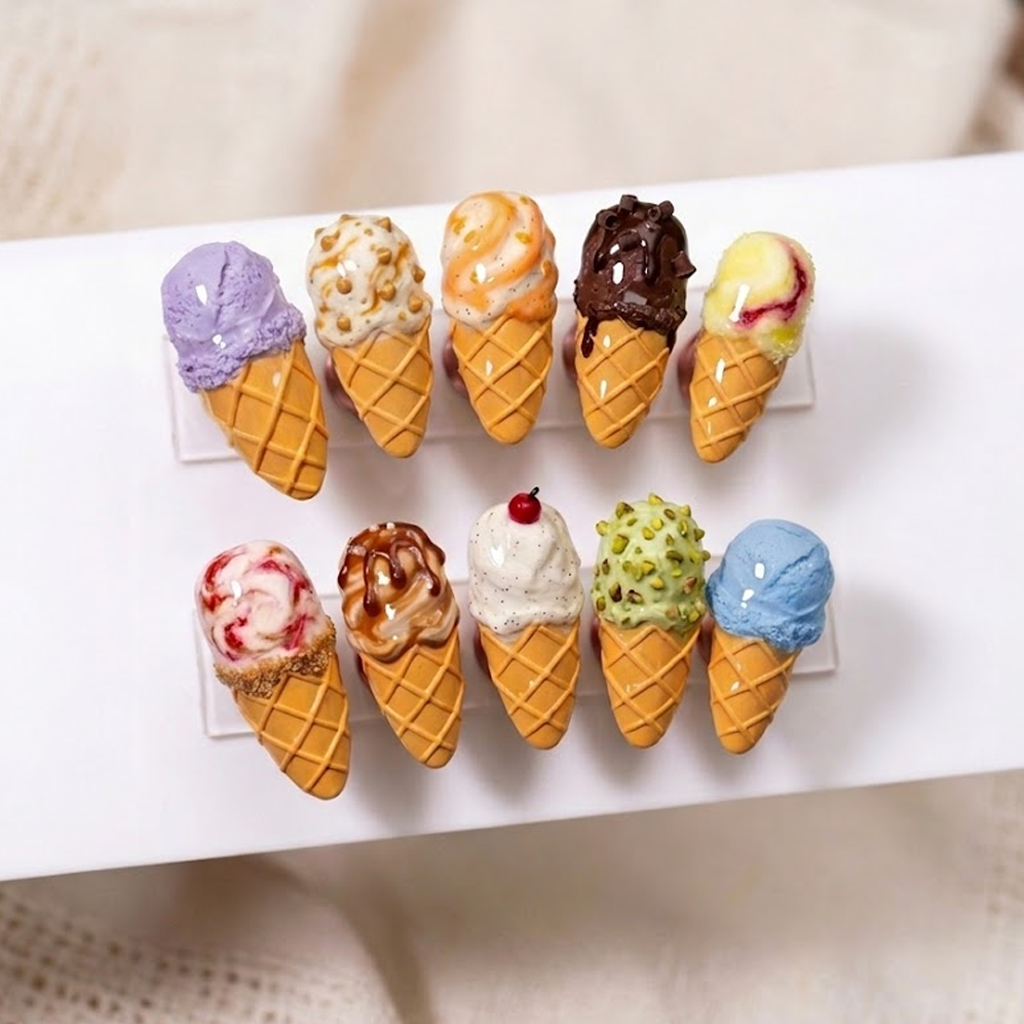 Sweet Scoop Ice Cream Press-On Nails