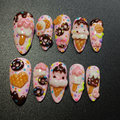 Sweet Candy Ice Cream Press On Nails