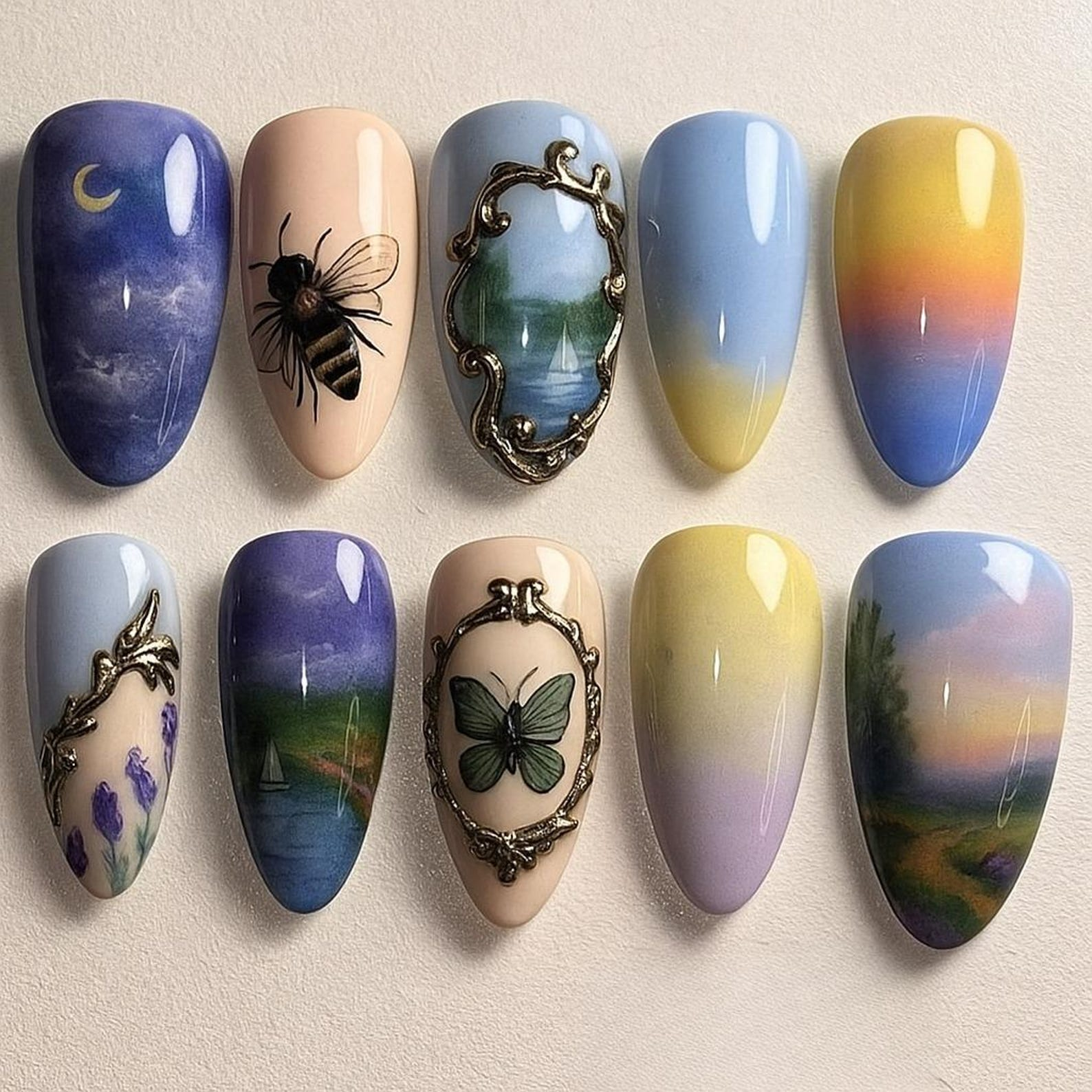 Dreamy Nature Press On Nails