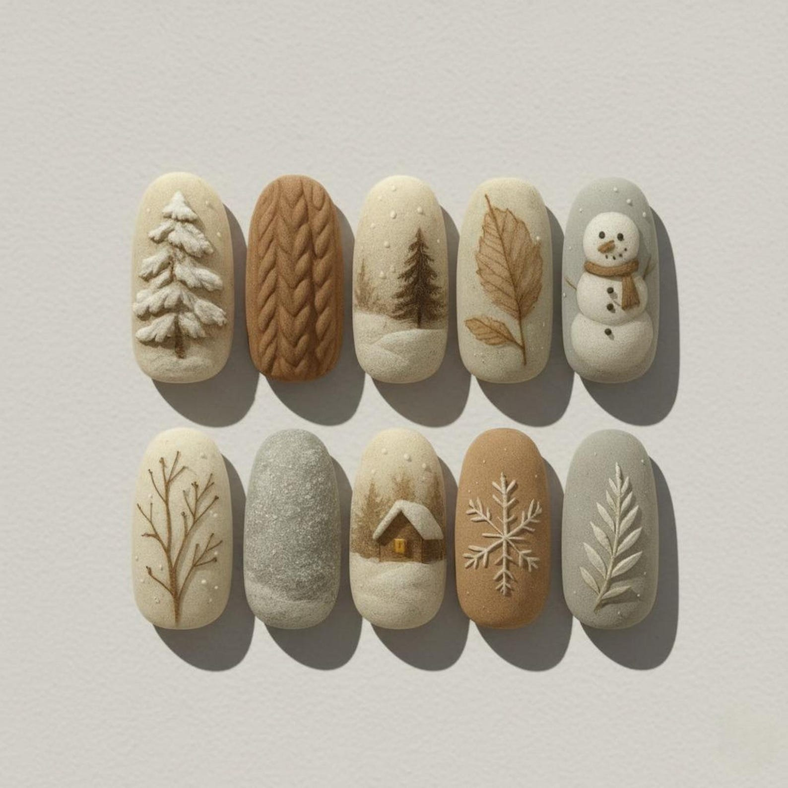 Cozy Winter Press On Nails