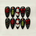 Christmas Snowman Press On Nails