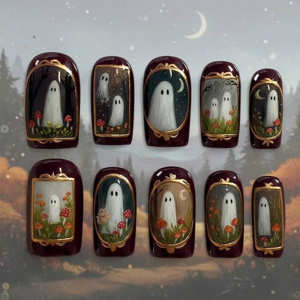 Spooky Mushroom Ghost Nais