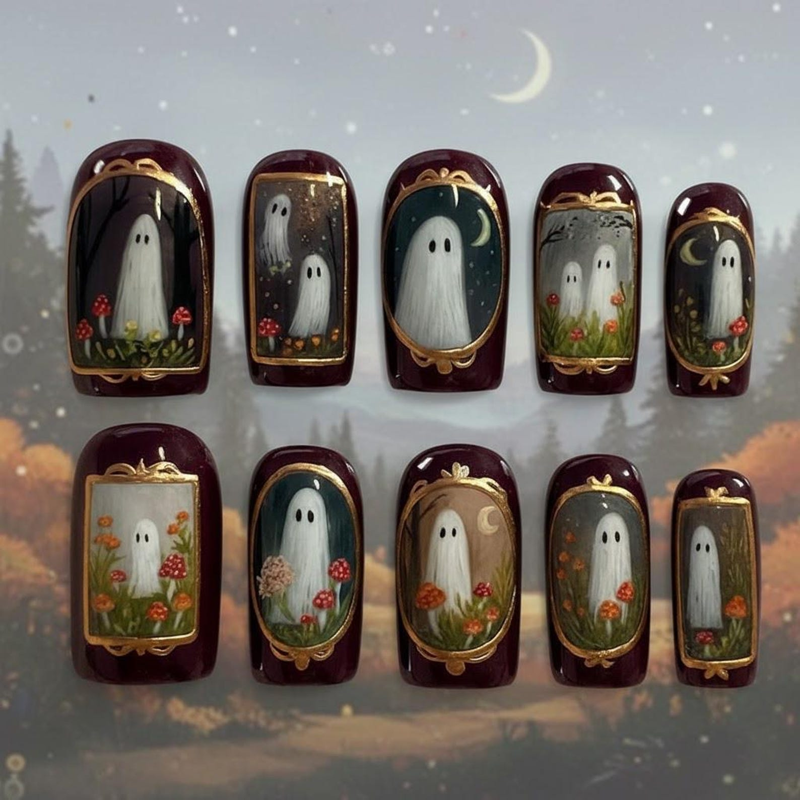Spooky Mushroom Ghost Nais