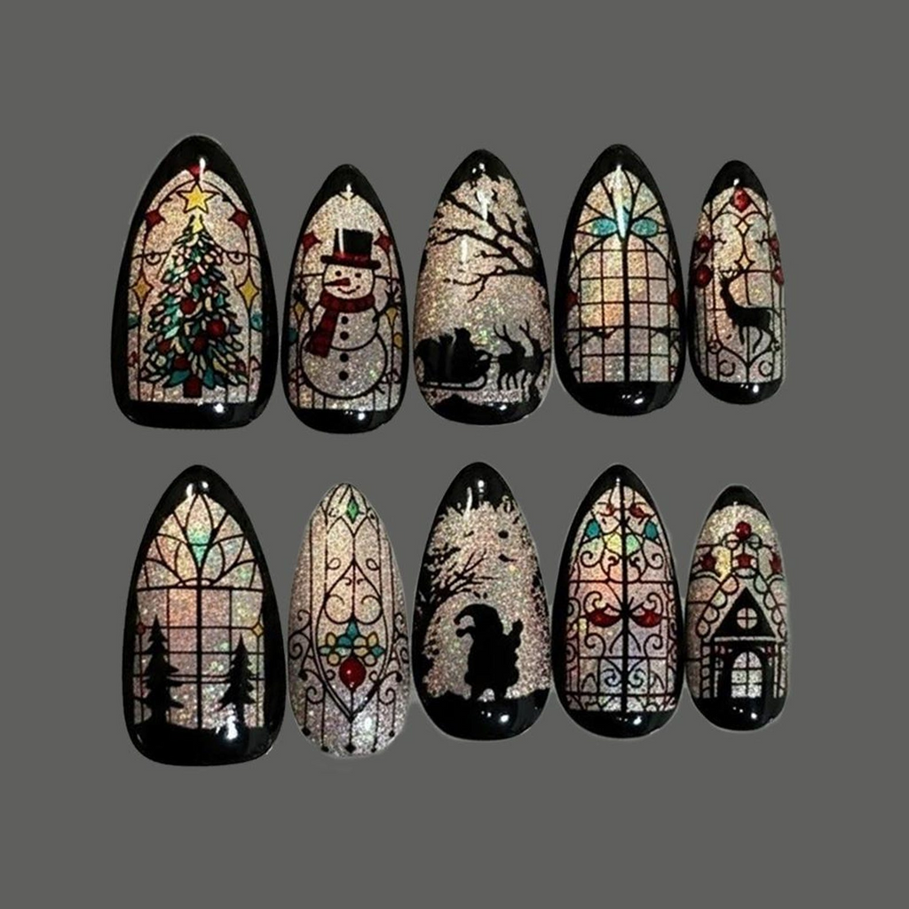 Sparkle Christmas Press On Nails