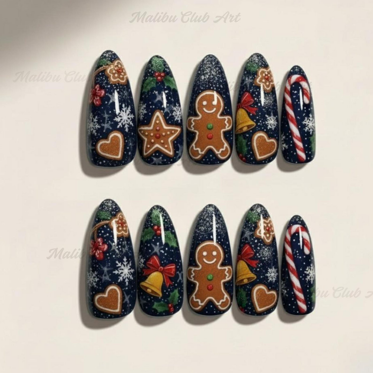 Gingerbread Christmas Wonderland Nails