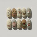Sweet Winter Nail, Handmade 3D Cute Nails