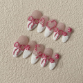 Peppermint Candy Cane Christmas Nails