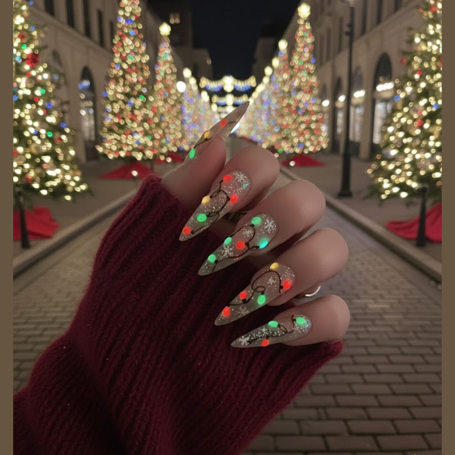 Glow-In-The-Dark Christmas Nails