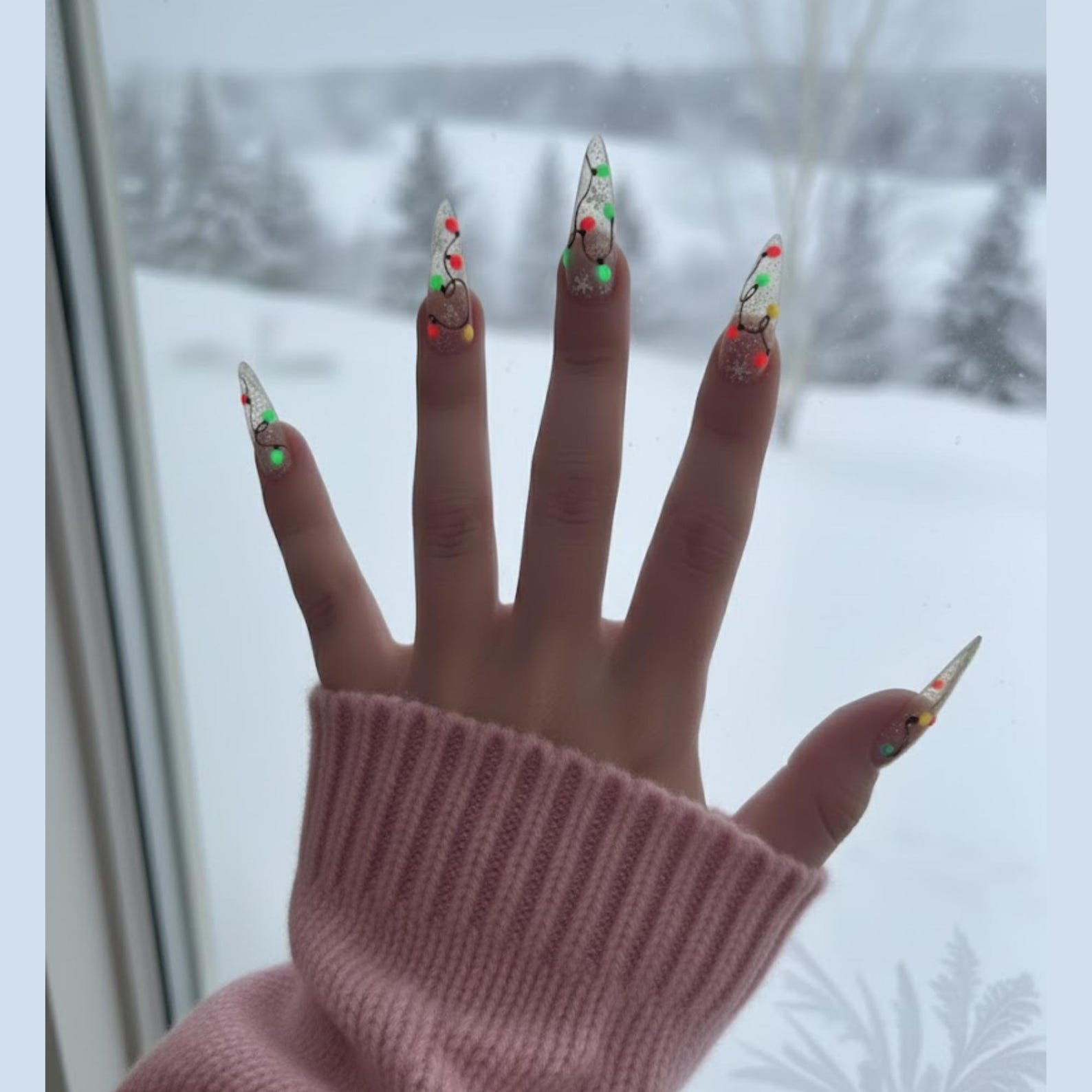 Glow-In-The-Dark Christmas Nails