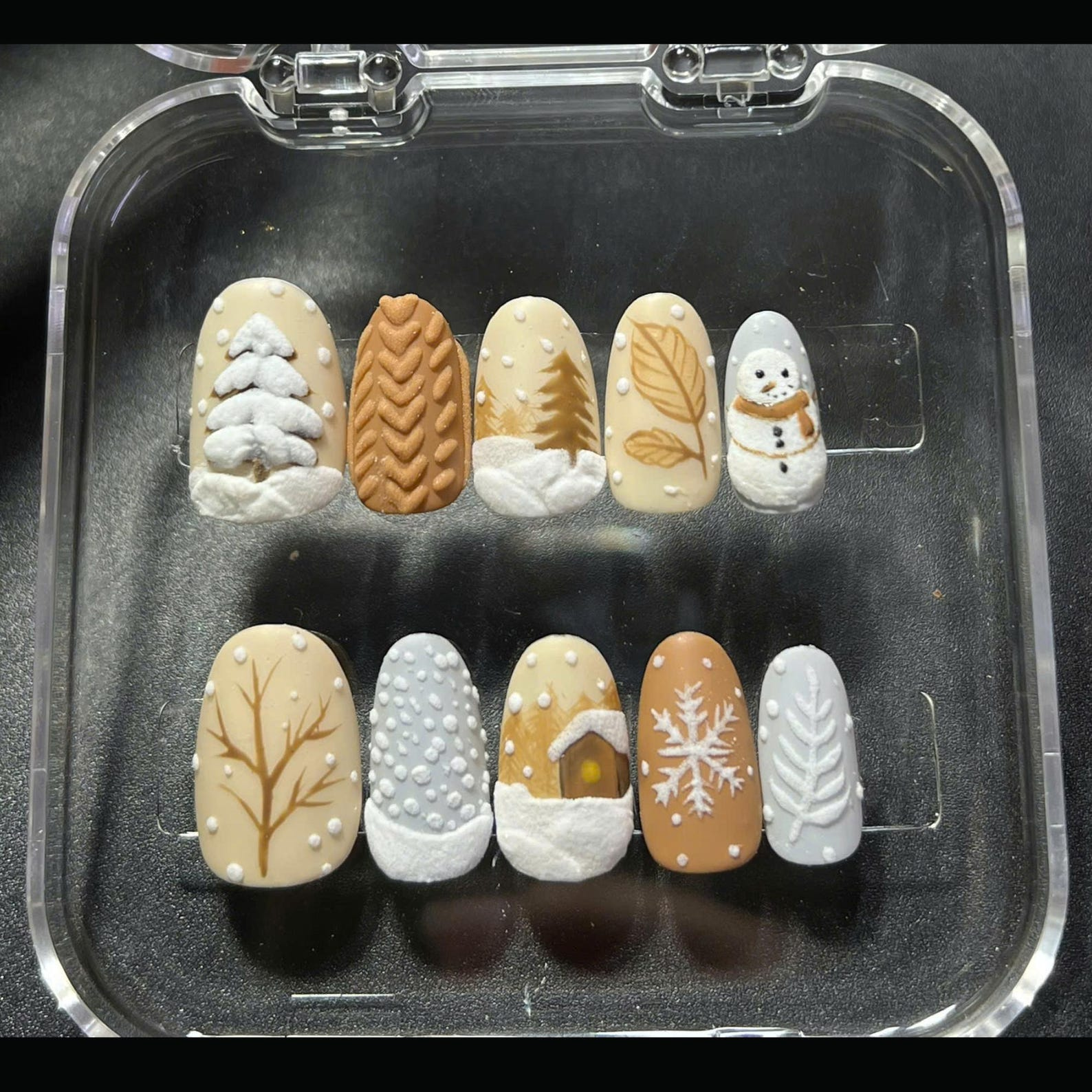 Cozy Winter Press On Nails