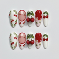 3D Elegant Cherry Nails