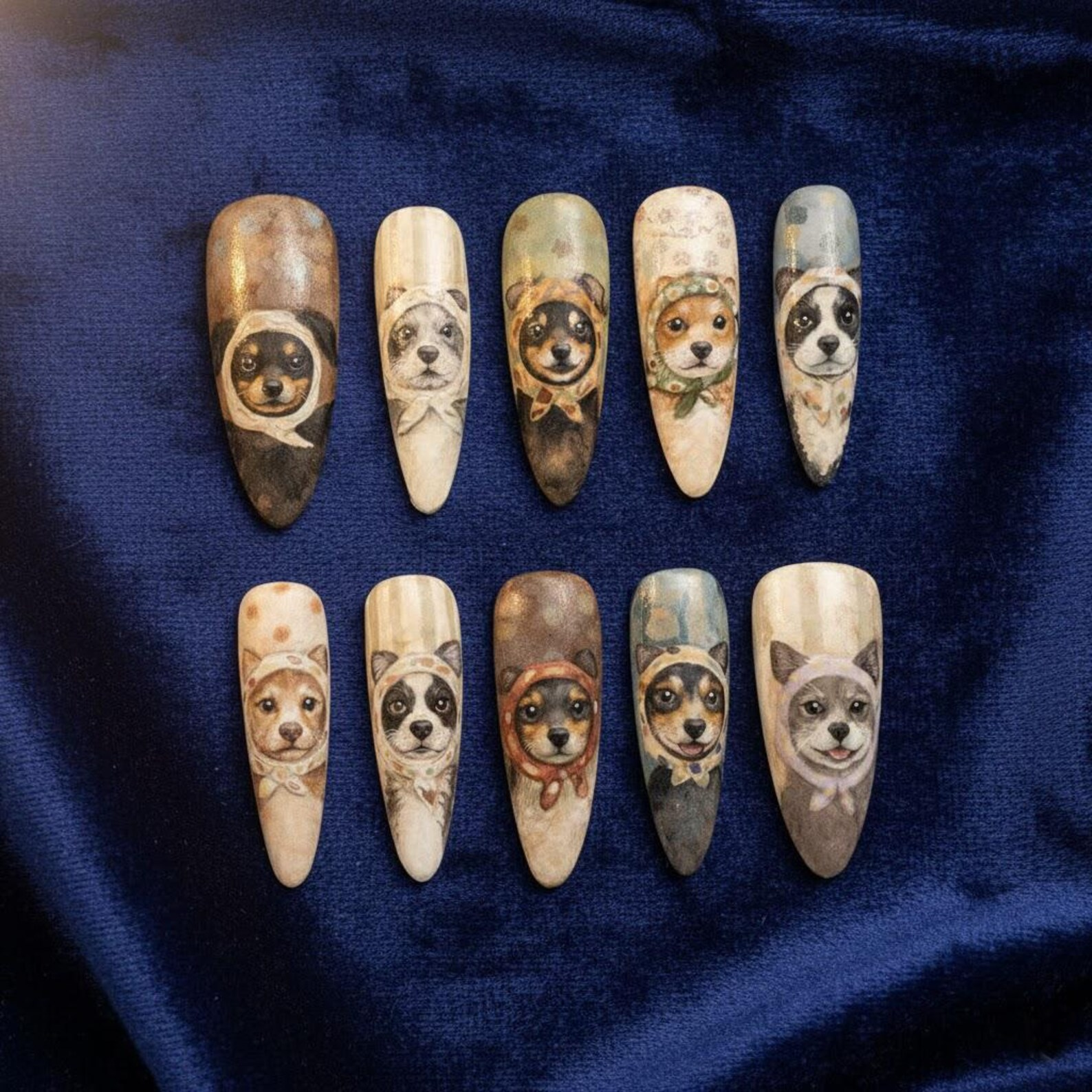 Dog Portrait Press On Nails
