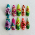 Tropical Ethereal Garden Bloom Nails