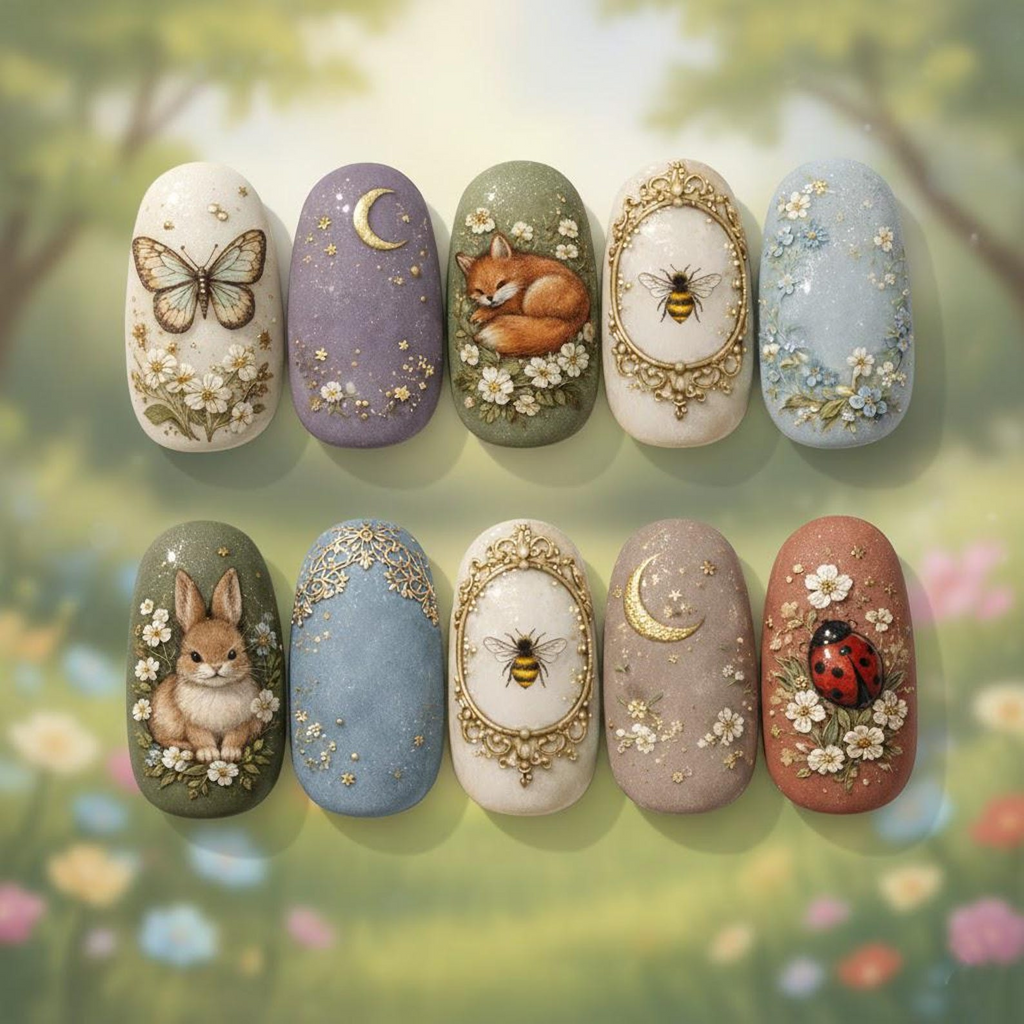 Enchanted Woodland Storybook Nails