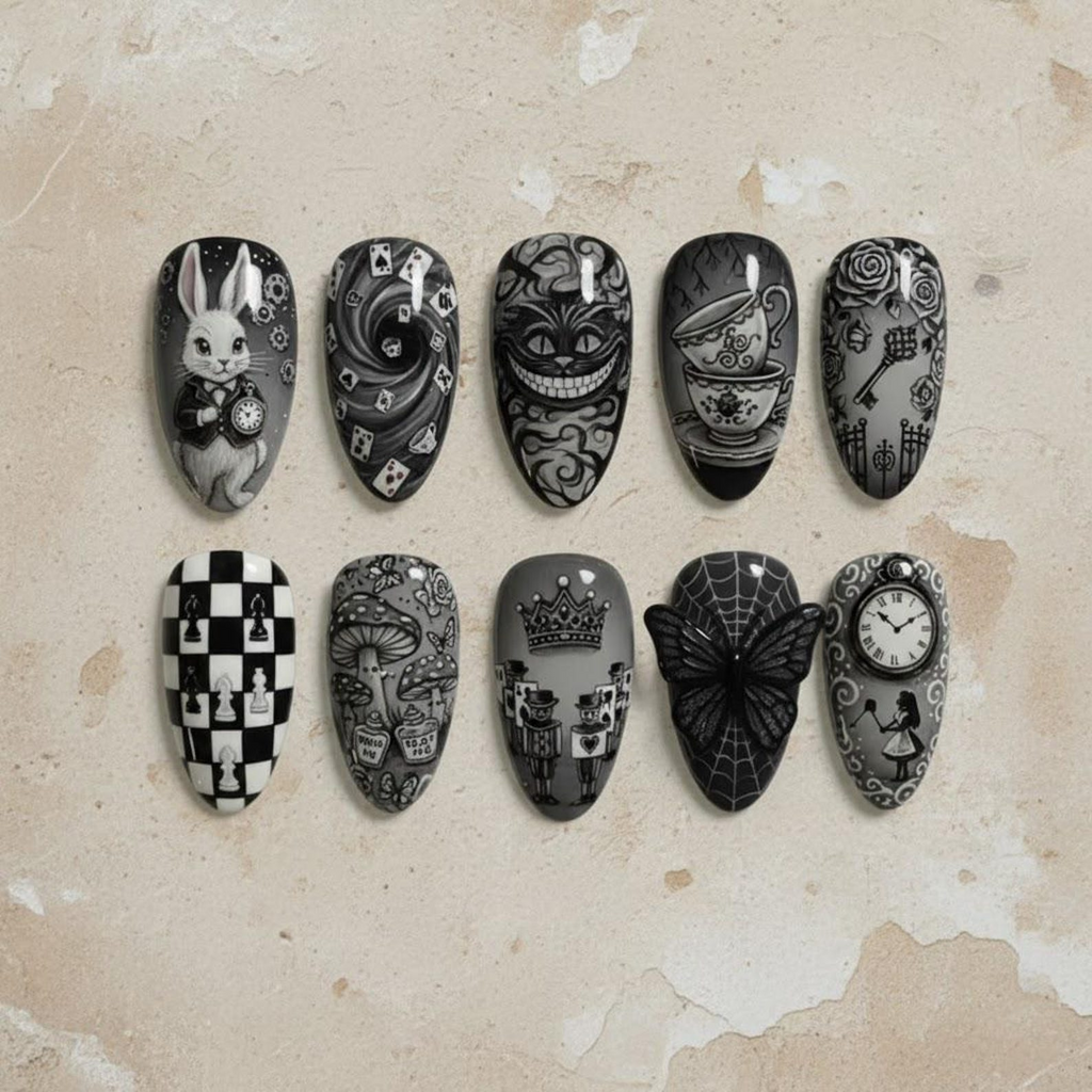 Wonderland StoryBook Gothic Nails