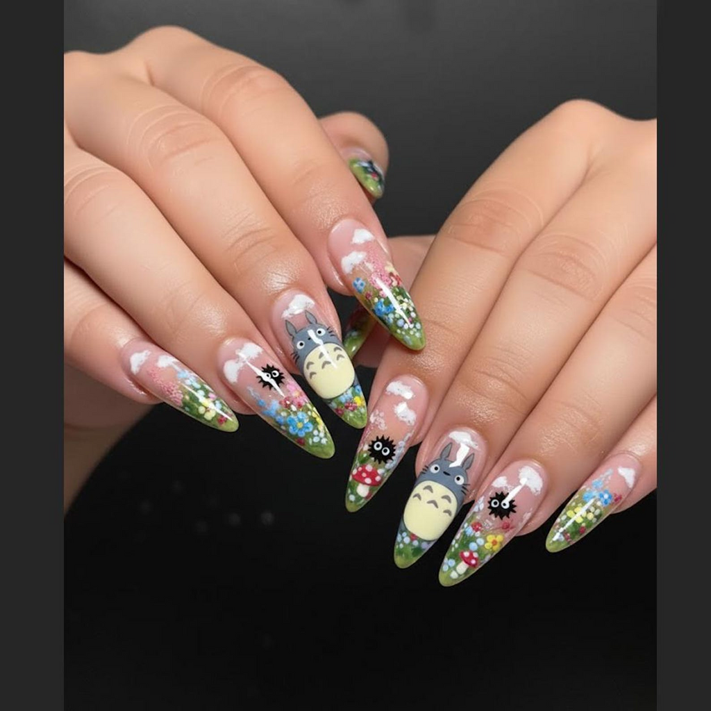 Kawaii Anime Floral Spring Nail