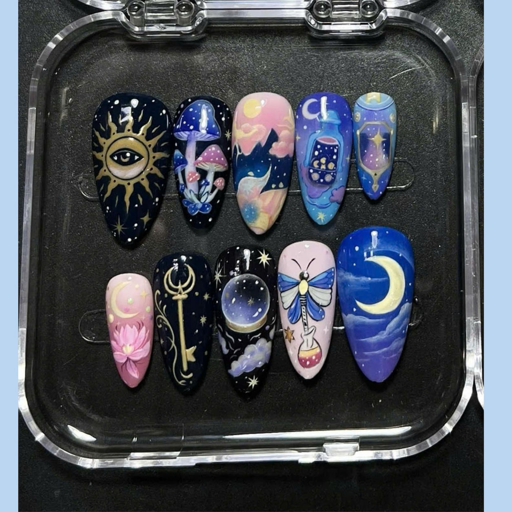 Magical Galaxy Gothic Nails