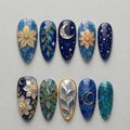 Stained Glass Floral Nails