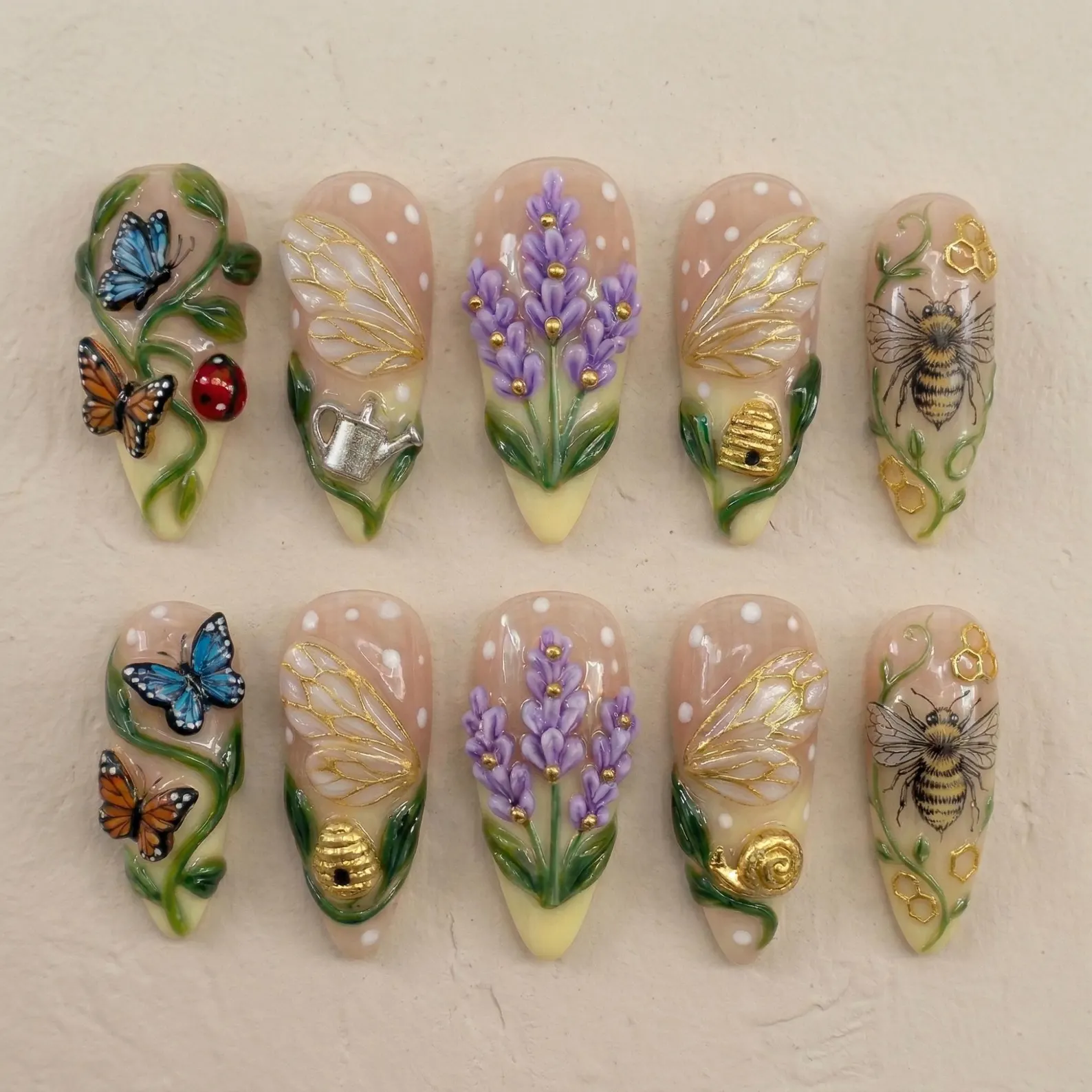 Garden Fairy Summer Nails  A365