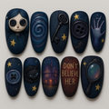 Gothic Button House Spooky Nails