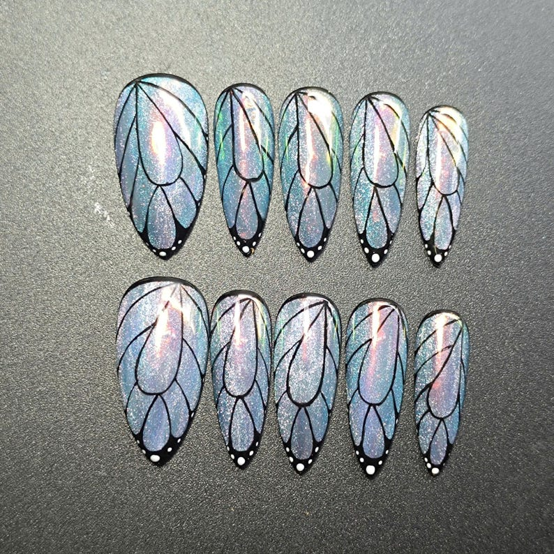 Elegant Monarch Butterfly Press On Nails
